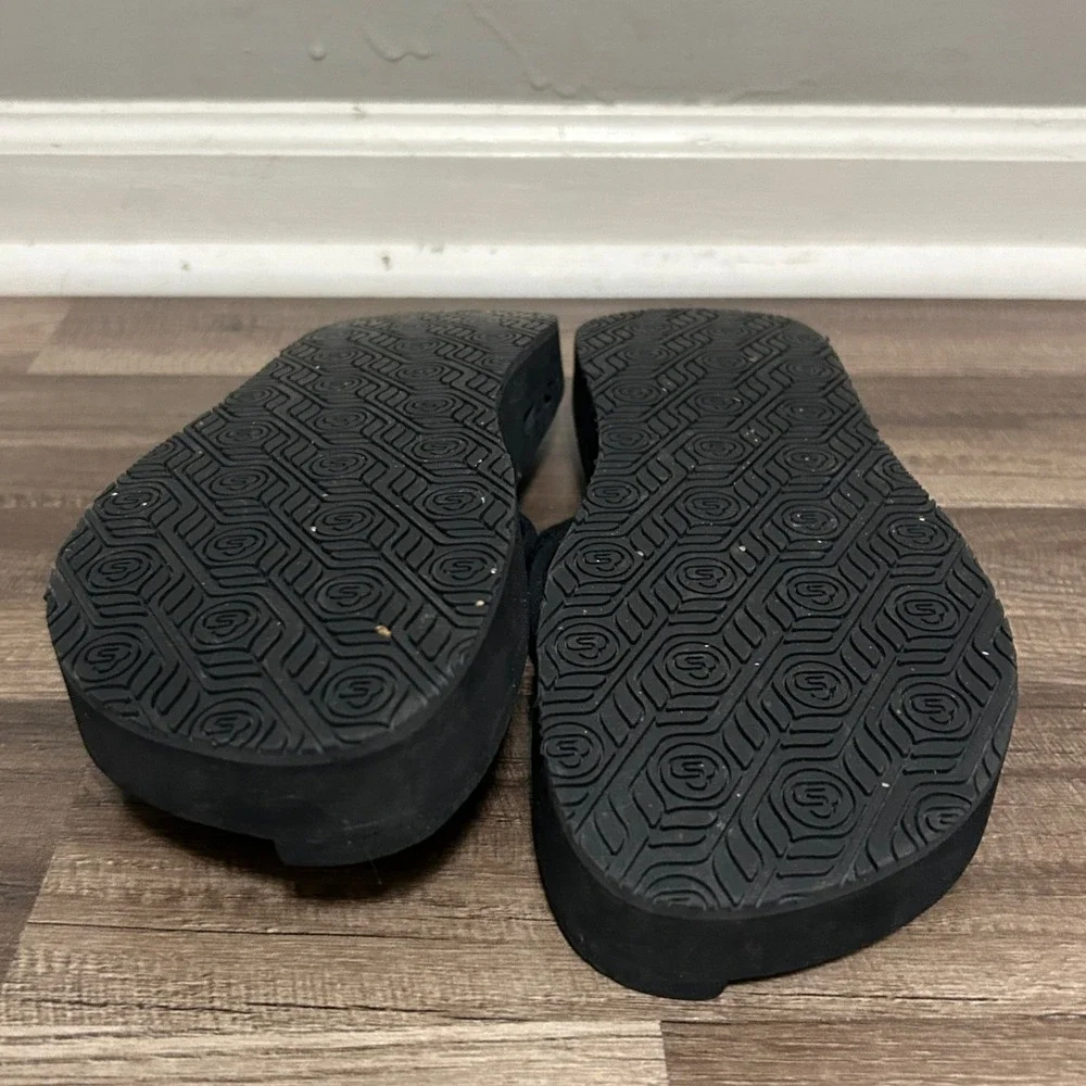 The Healing Sole Flip Flop Sandals Mens 8 Women 9.5 Black Recovery Orthopedic
